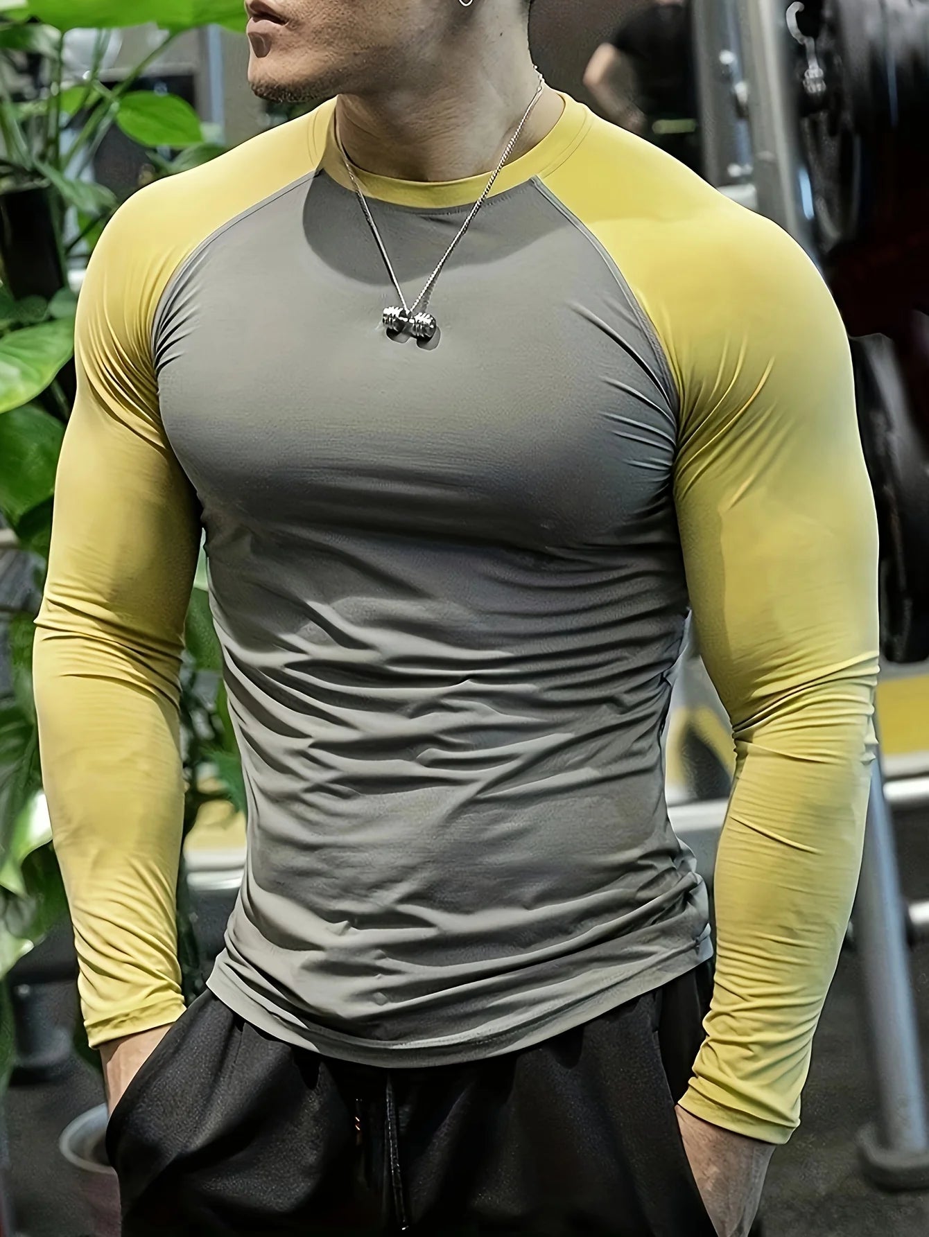 camiseta con mangas para gym (secado rapido)