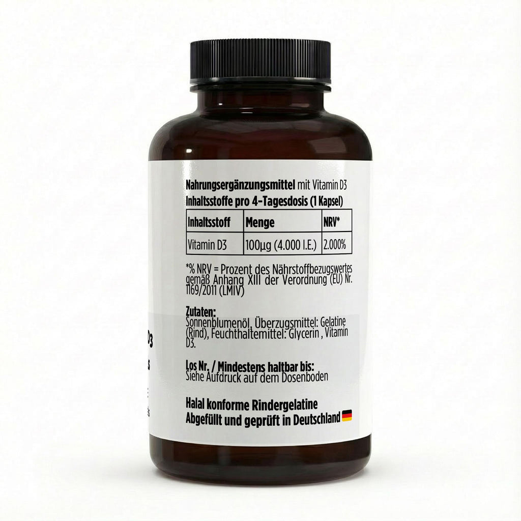 Vitamina D3 4000 IE - 180 Cápsulas Blandas
