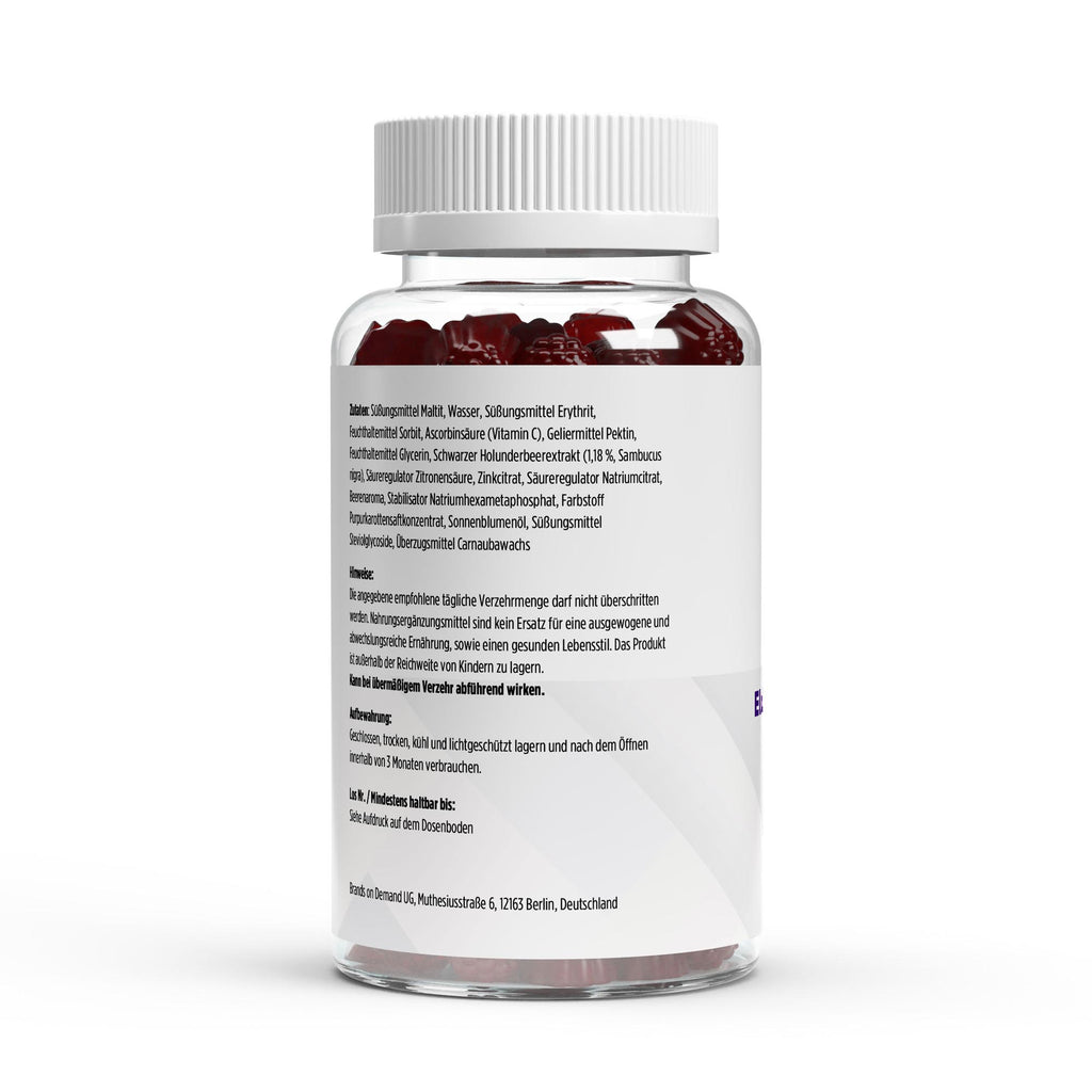 Gominolas Elderberry + Vitamin C + Zink - 60 Stk.